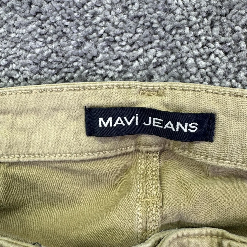 Mavi Zach Jeans Mens 30x32 Beige Regular Straight Denim Stretch Logo Casual
